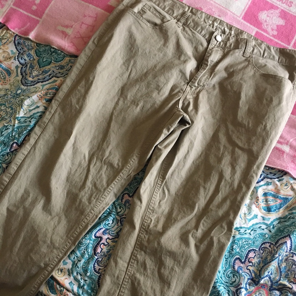 Men Michael Kors Classic Fit Tan Pants